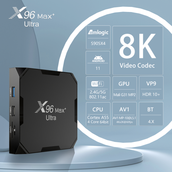 TV BOX INTELIGENTE X96 4K ULTRA HD ANDROID 11 WI-FI - Imagen 2
