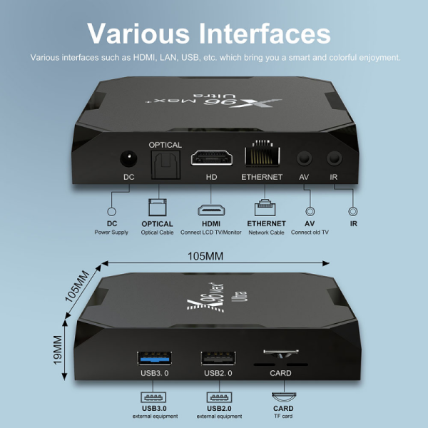 TV BOX INTELIGENTE X96 4K ULTRA HD ANDROID 11 WI-FI - Imagen 5