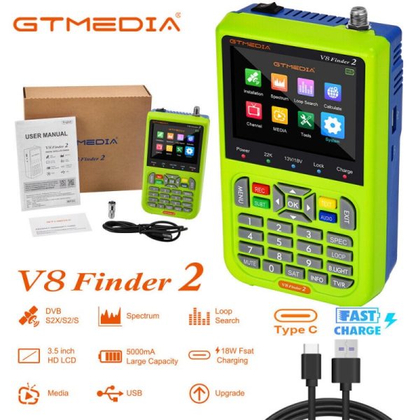 SATFINDER DIGITAL GTMEDIA V8 FINDER2 DVB-S2 HD WI-FI - Imagen 6